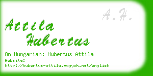 attila hubertus business card